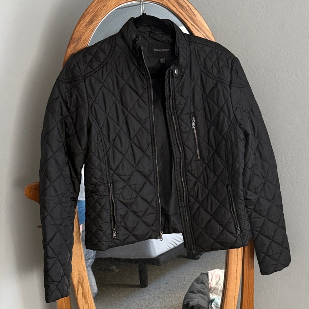 Banana Republic Black Quilted Jacket